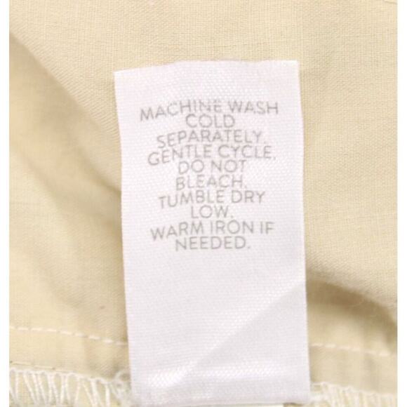 J. Jill Women's Striped Linen Blend Wide Leg Trousers Nacy Cream Petite Sz 10 - Picture 7 of 7